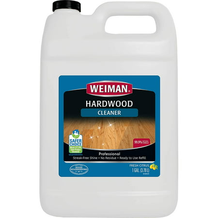 Weiman Hard Wood Floor Cleaner, Safer Choice Certified, 128 oz