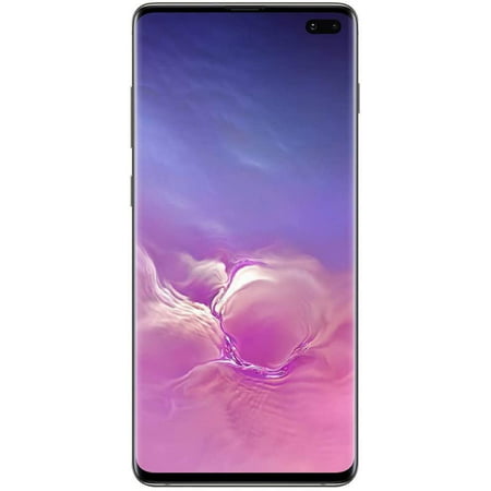 Open Box Samsung Galaxy S10+ Plus 128GB 512GB 1TB (SM-G975U1, Unlocked Cell Phones) All Colors, Black