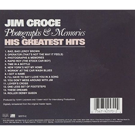 Jim Croce - Photographs & Memories - CD