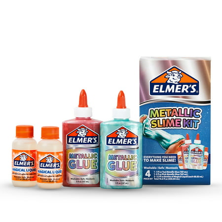 Elmer's Metallic Slime Kit: Supplies Include Metallic Glue, Elmer?s Magical Liquid Slime Activator, 4 Count