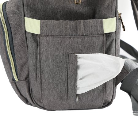 LAND Baby Diaper Backpack, Multifunction Waterproof Travel Nappy Changing Bag Mommy Gray ColorGray,