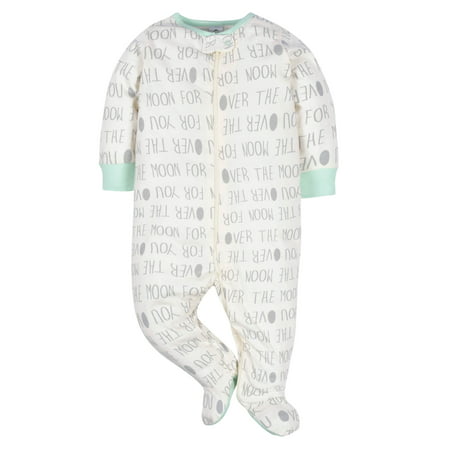 Gerber Baby Boy or Girl Gender Neutral Sleep 'N Play Footed Pajamas, 4-Pack, ALWAYS DREAM, Preemie