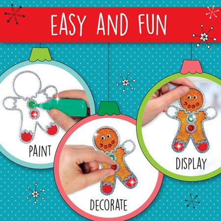 Creativity for Kids Holiday Easy Sparkle Window- Child Craft Kit for Beginners, Boys and Girls