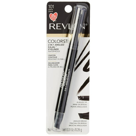 Revlon ColorStay 2 in 1 Angled Kajal Eyeliner, 101 Onyx, 0.01 oz101 Onyx,
