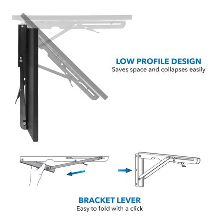 Mount-It! Wall Mounted Drop Leaf Table / Workbench