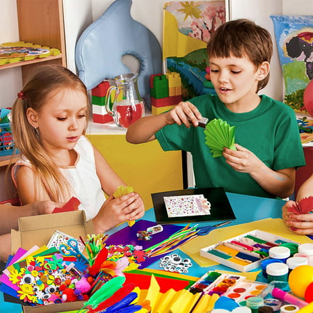 Duety 1000 Pcs Mega Kids Art Supplies?Art Craft Kit Supplies Art and Craft Supplies for Kids for Children Crafts for Children of Arts and Crafts in Parent Child Activity Classroom1000PCS,
