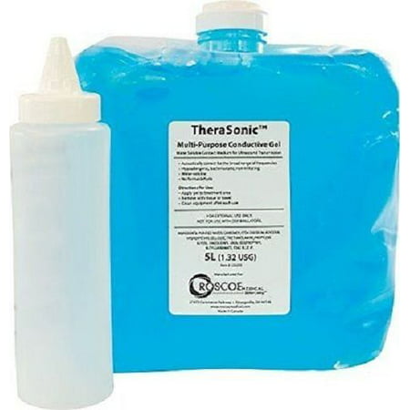 Therasonic 5 Liter Ultrasound Transmission Gel Plus Bottle - Aquasonic Replacement