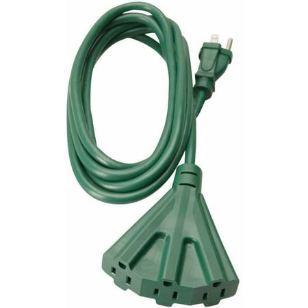 Woods 2466 8-Foot Outdoor Extension Cord with 3-Outlets, Green