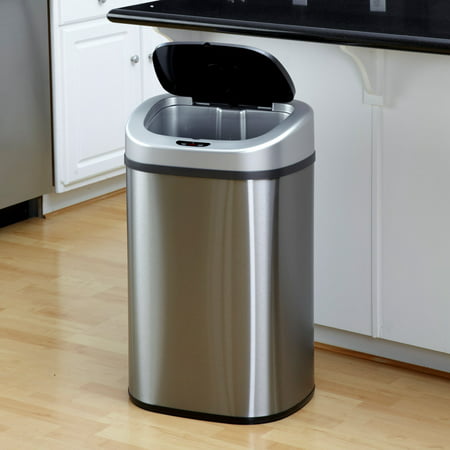 Nine Stars DZT-80-4 Touchless Stainless Steel 21.1 gal Garbage Can
