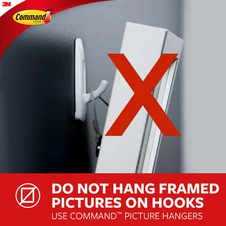 Command Medium, 13 White Wire Wall Hooks, Damage Free Hanging of Christmas D?cor