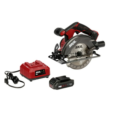 SKIL PWR CORE 20? 20V 6-1/2-Inch Cordless Circular Saw, 2.0Ah Lithium Battery & Charger, CR540602