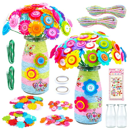 Toys for 8 9 10 11 12 year Old Girls Boys, Art&Crafts Toy Gifts for Kids Age 5-12 Crafts Flower Kit for 8-10 year Olds Child DIY Toy Set for Teen Girls Boys 7-11 year Old Birthday PresentCarnation+Sunflower,