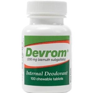 Devrom Chewable Internal Deodorant Tablets, 100 ct