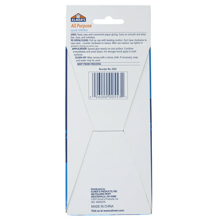 Elmer's All-Purpose Permanent Glue Stick, White Application, .21 oz, 24/Pack