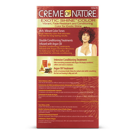 Creme of Nature Exotic Shine Color Intensive Red 7.6 Permanent Hair Color, 1 Application7.6 Intensive Red,
