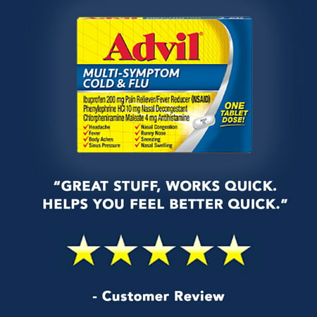 Advil Multi-Symptom Cold & Flu, Pain & Fever Reducer (10 Ct)