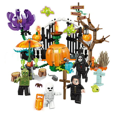 363PCS Halloween Building Blocks Kit , Halloween Decoration Toy Story Building Blocks Figure Set , Party Favors Birthday Gifts for 6-12 Years Old Girls and Boys