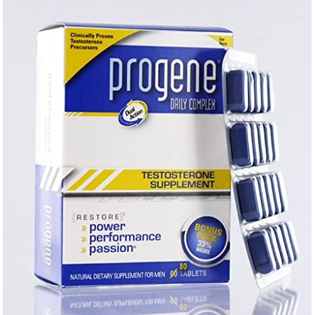 Progene Testosterone Supplement, Test Booster Tablets, 80 Ct