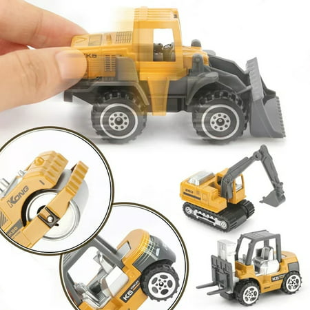ANTIC DUCK 5Pcs Construction Toys for Boys 3 4 5 Years, Excavator Toy Cars Truck Toys for Toddlers Christmas Gift