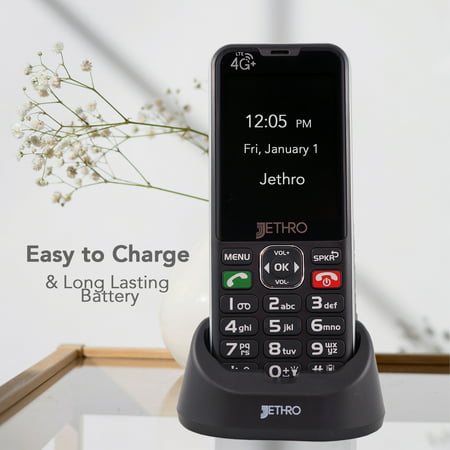 Jethro SC490 4G Cell Phone for Seniors with 30 Day Jethro Mobile Plan