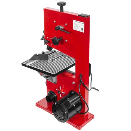 XtremepowerUS 9" Benchtop Band Saw Stationary Adjustable Angle Woodworking Bandsaw 2,340ft Per Minutes w/ Dust Port, Red