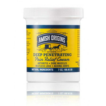 Amish Origins Deep Penetrating Greaseless Cream, Supports Pain Relief, 7.0 fl oz (198.45 g)