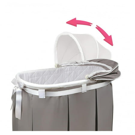 Badger Basket Wishes Oval Bassinet, GrayGray,