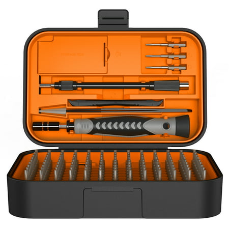 130 in 1 Precision Screwdriver Set Upgrade Version Mini DIY Repair Tools Kit Torx Screwdriver Sets for Game Console Tablet Pc MacBook Watches and Other Electronics, Orange