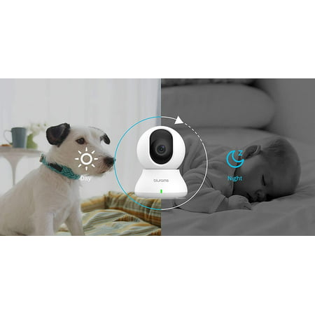 Security Camera, blurams Monitor Dog Camera Indoor 360-degree for Pet, Baby Camera 2K, Home Security Smart Motion Tracking with 2-Way Audio,IR Night Vision, Works with Google Assistant and Alexa, White