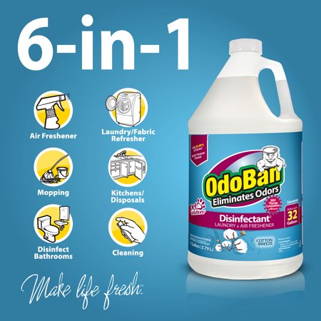 OdoBan All-Purpose Cleaners, Cotton Breeze and Fresh Scent, 128 Fluid Ounce, 2 Count