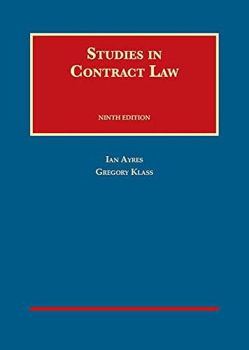 Studies in Contract Law (University Casebook Series), Pre-Owned (Hardcover)