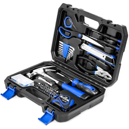49-Piece Small Home Tool Kit, PROSTORMER General Household Repair Tool Set with Tool Box Storage Case - Great Gift for Beginners