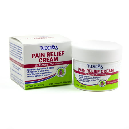 TriDerma Pain Relief Cream, Relieves Minor Aches, and Muscle Pain 2 oz