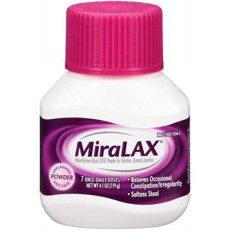 MiraLAX Laxative Reduces Constipation & Irregularity Powder Solution, 4.1oz