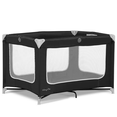 Dream On Me Zodiak Portable Playard with Carry Bag & Shoulder Strap, BlackBlack,