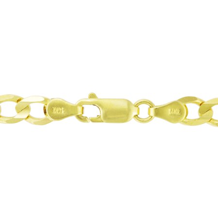 Nuragold 14k Yellow Gold 7mm Figaro Chain Link Necklace, Mens Jewelry with Lobster Clasp 20" - 30"