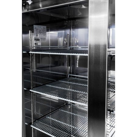Heavy Duty Commercial 47 cu ft Solid Stainless Steel Reach-In Refrigerator (2 Door)