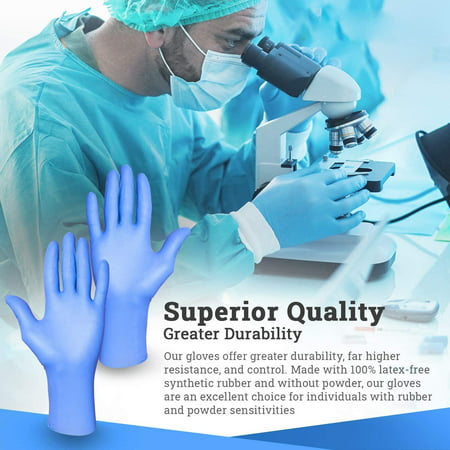 Synguard B Basic INTCO Disposable Medical Examination Nitrile Gloves, M, 100pcs, M
