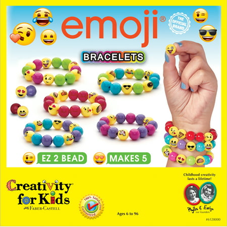 Creativity for Kids Emoji Bracelet - Beginner, Child Craft Kit for Boys and Girls