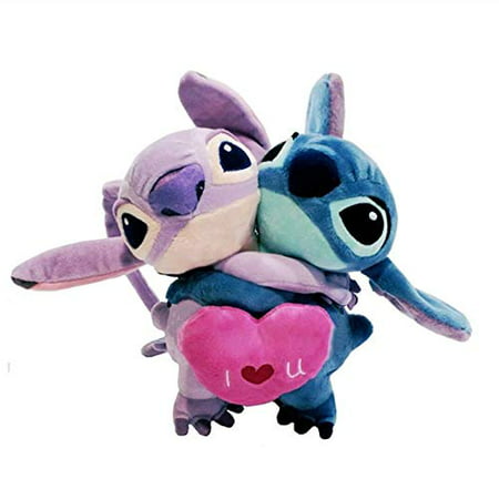 PAPRING Lilo Toy 7 inch Stitch Angel Couple Disney Movie Big Plush Huggable Toys Large Stuffed Gift Collectable Christmas Halloween Birthday Gifts Cute Doll Animal Collectibles Collectible for Kids