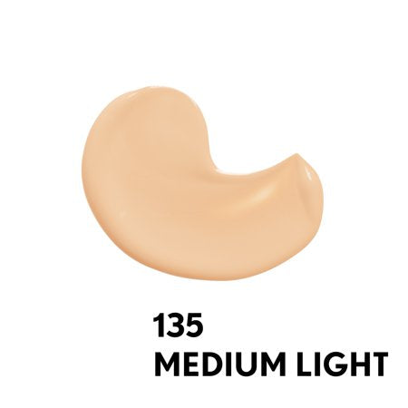 COVERGIRL Clean Liquid Foundation, 135 Medium Light, 1 fl oz, Liquid Foundation, Moisturizing Foundation, Lightweight Foundation, Cruelty-Free Foundation, Unscented FoundationMedium/Light,