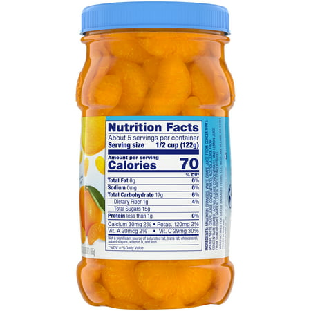 Dole Mandarin Oranges in 100% Juice Jar, 23.5 oz