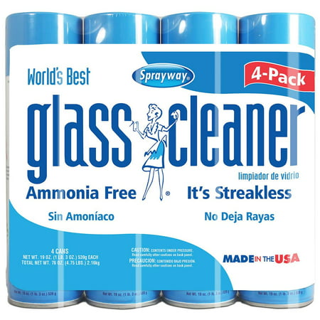 Sprayway Glass Cleaner, 19 Ounce, 4 Pack