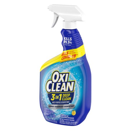 OxiClean 3 in 1 Deep Clean Multi-purpose Disinfectant Spray, 30 Ounce - Pack of 2