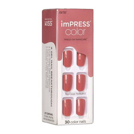 imPRESS Color Press-on Manicure, Platonic Pink, Short, cream, Short, square