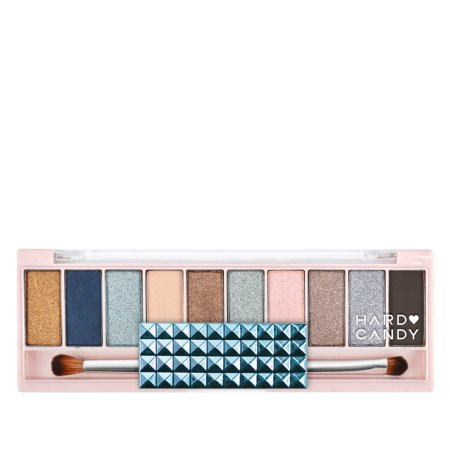 Hard Candy, Top Ten Eyeshadow Palette, 10 Long-Lasting Shades, Rich & Famous, 0.4 oz