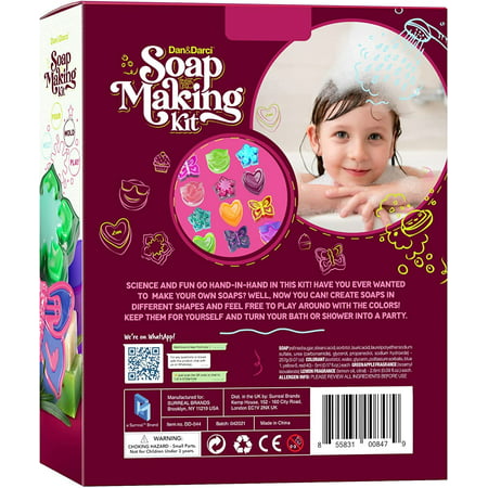 Dan&Darci Soap Making Kit for Kids - Kids Crafts Science Project Toys - Gifts for Girls and Boys Ages 6-12 - Craft Activity Gift for Age 6, 7, 8, 9, 10, 11 & 12 Year Old Girl - Kid DIY Soap Kits