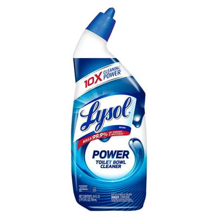 Lysol Power Toilet Bowl Cleaner Gel, For Cleaning and Disinfecting, Stain Removal, 24oz