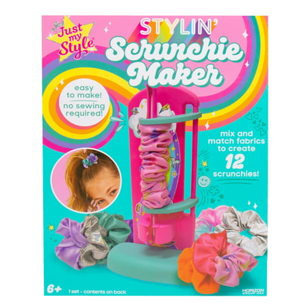 Just My Style D.I.Y. Scrunchie Maker Kit, Makes 12 Scrunchies, Ages 6+, 1