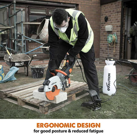 Evolution R300DCT+ 12 in. Electric Concrete Cut-Off Saw, Disc Cutter with Dust Suppression with 12 in. Diamond Blade (PD300SEG-CS2) Included